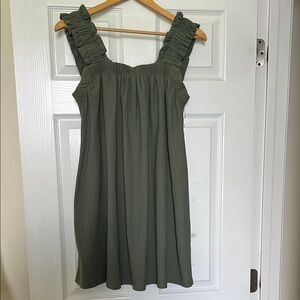 Vestique Textured Green Dress